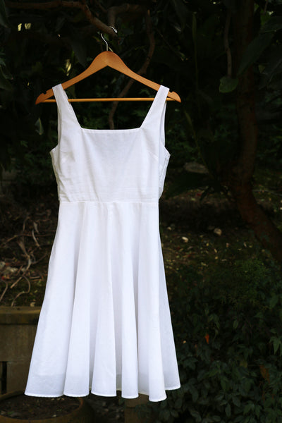 h&m white skater dress Apricity | EMMA Dress in Ivory White Cotton